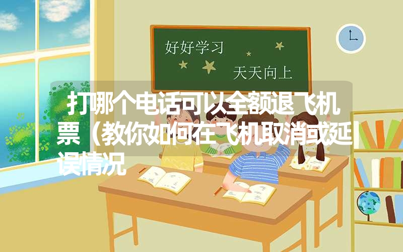 打哪个电话可以全额退飞机票（教你如何在飞机取消或延误情况