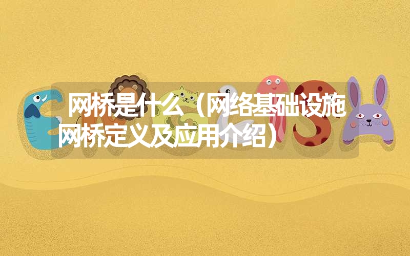 网桥是什么（网络基础设施网桥定义及应用介绍）