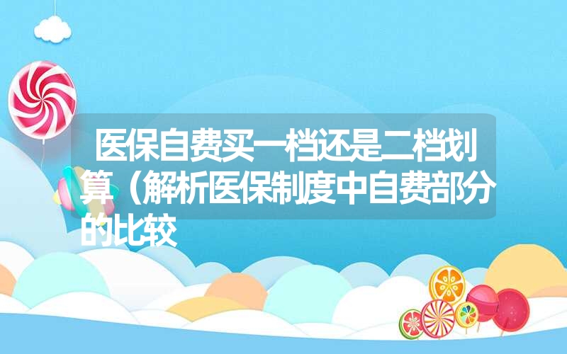 医保自费买一档还是二档划算（解析医保制度中自费部分的比较